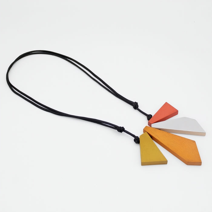 Kyla Trapezoid Orange Necklace