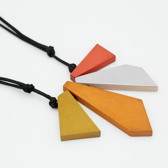 Kyla Trapezoid Orange Necklace