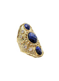 Lapis Stone Setting Statement Ring QR002