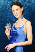 Lapis with Freshwater Pearls multi-ways Necklace FN013 - FARRA