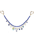 Lapis With Mushroom And Boots Double Layers Chain Bag Charm