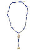 Lapis Y Shape With Tassel Necklace RN027