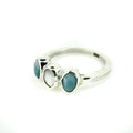 Larimar Moon Ring | Dainty Larimar Sterling Silver Ring