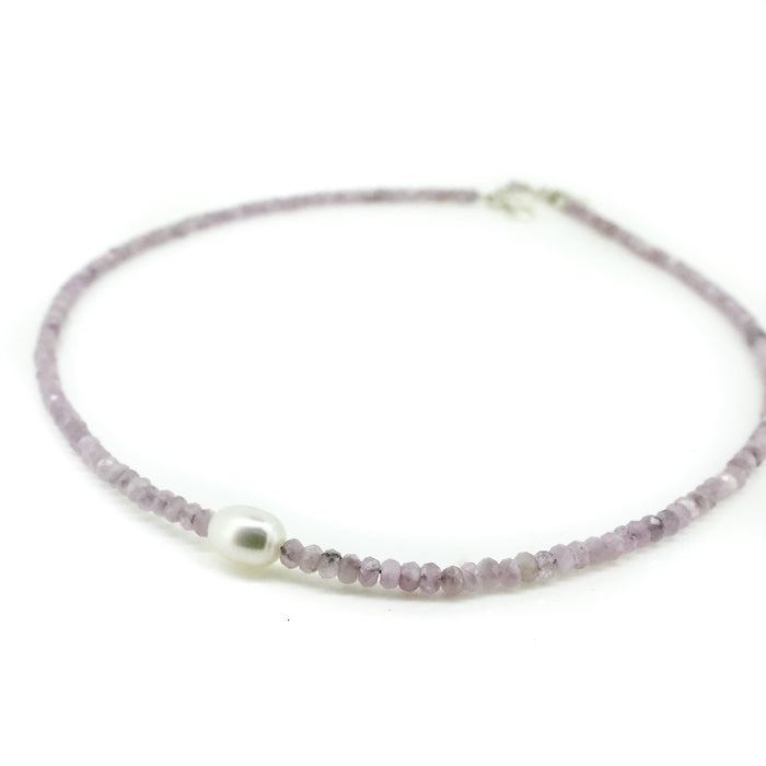Lavender Pearl Necklace Silver | Gemstone & Pearl Necklace Australia