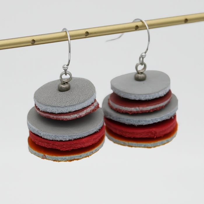 Leather Lux Earrings - Sylca Designs - Chunky Jewelry