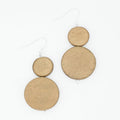Light Brown Double Bead Sarah Earrings