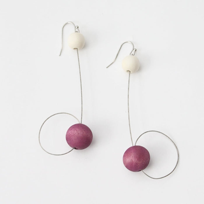 Lilac & Ivory Carlota Earrings - Sylca Designs - Chunky Jewelry