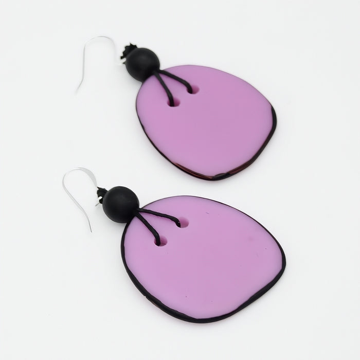 Lilac Petal Pop Resin Earrings