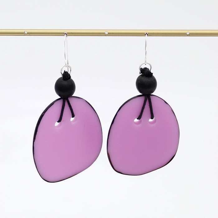 Lilac Petal Pop Resin Earrings