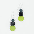 Lime and Gray Dusk Earrings