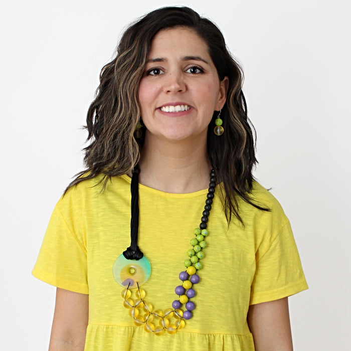 Lime Bold Belinda Necklace - Sylca Designs - Chunky Jewelry