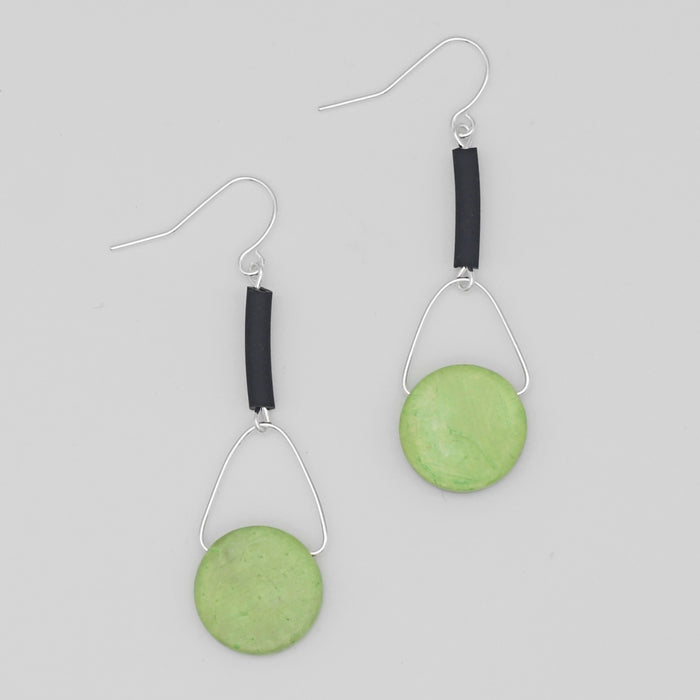 Lime Carly Earrings - Sylca Designs - Chunky Jewelry