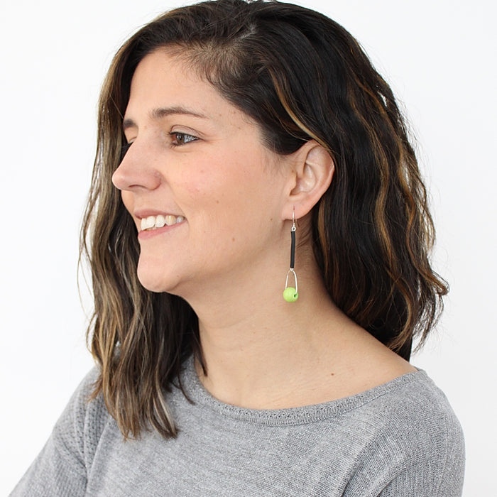 Lime Carly Earrings - Sylca Designs - Chunky Jewelry