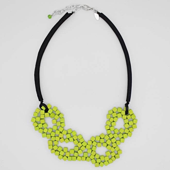 Lime Elyse Beaded Necklace - Sylca Designs - Chunky Jewelry