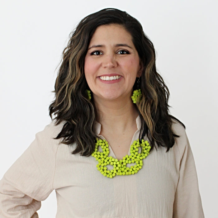 Lime Elyse Beaded Necklace - Sylca Designs - Chunky Jewelry