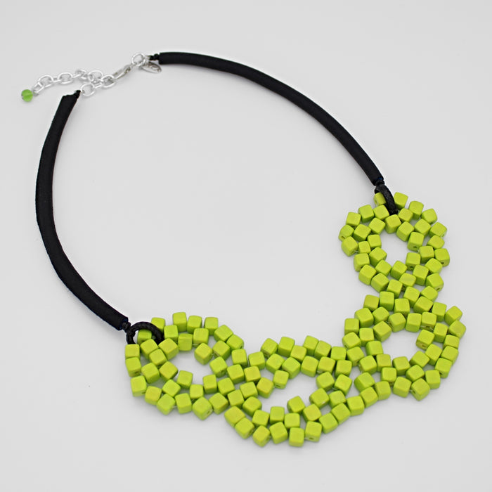 Lime Elyse Beaded Necklace - Sylca Designs - Chunky Jewelry