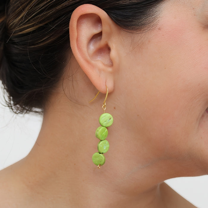 Lime Eva Dangle Earrings - Sylca Designs - Chunky Jewelry