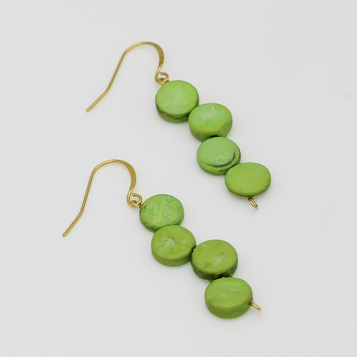 Lime Eva Dangle Earrings - Sylca Designs - Chunky Jewelry