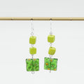 Lime Floral Drop Earring