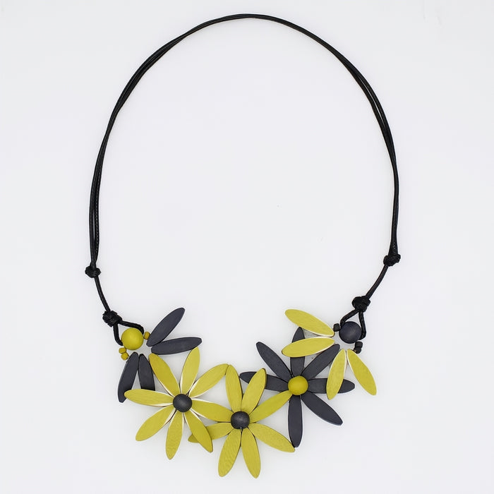 Lime Garland Nectar Statement Necklace - Sylca Designs - Chunky Jewelry