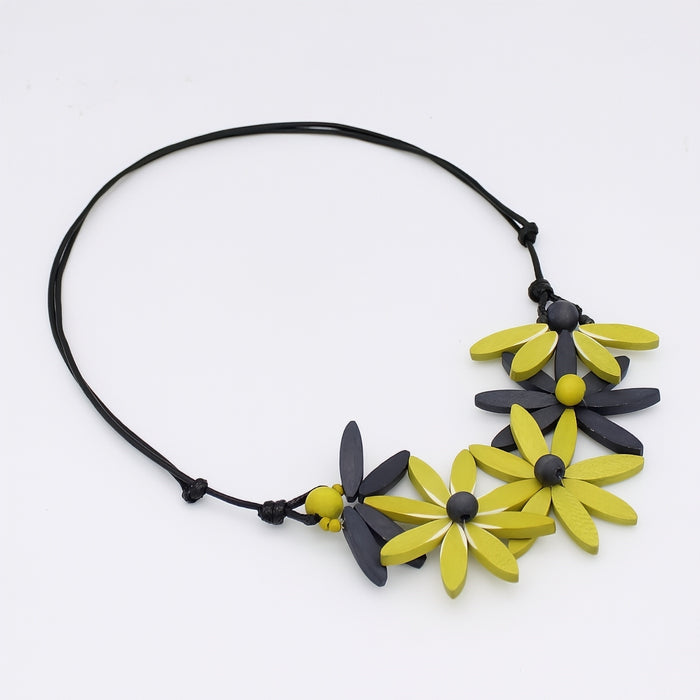 Lime Garland Nectar Statement Necklace - Sylca Designs - Chunky Jewelry