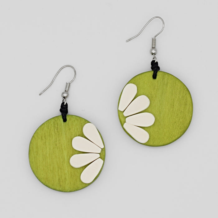 Lime He Loves Me Earrings - Sylca Designs - Chunky Jewelry