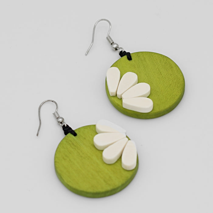 Lime He Loves Me Earrings - Sylca Designs - Chunky Jewelry