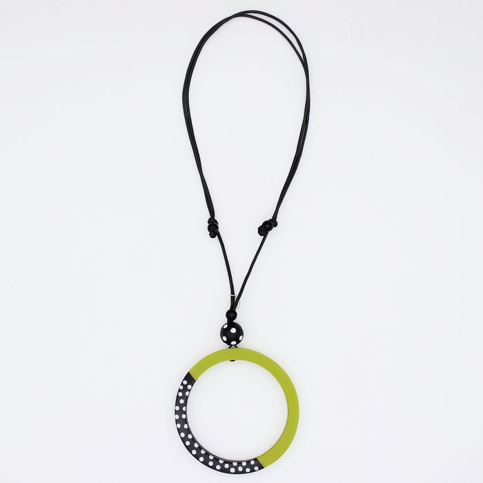 Lime Inez Pendant Necklace - Sylca Designs - Chunky Jewelry