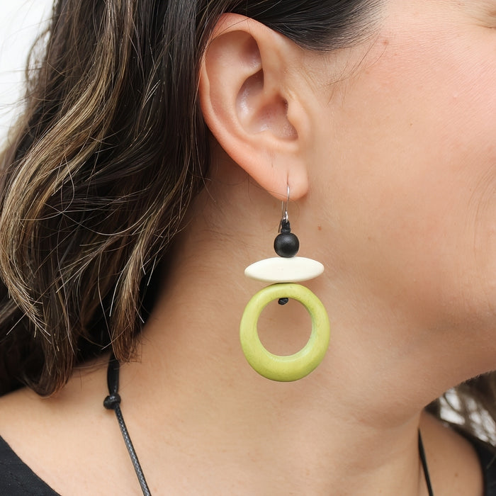 Lime Luna Eclipse Earring