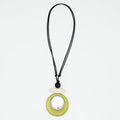 Lime Luna Eclipse Wooden Pendant Necklace