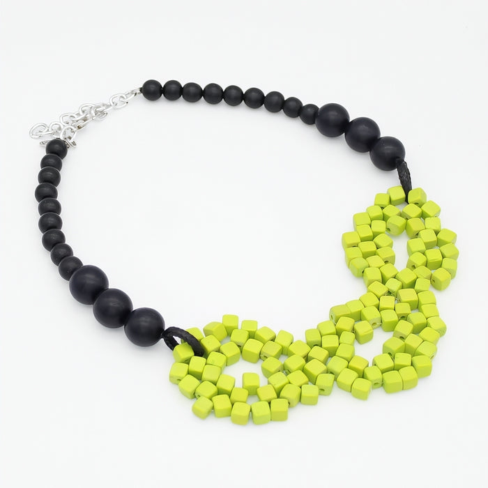 Lime Mosaic Statement Necklace