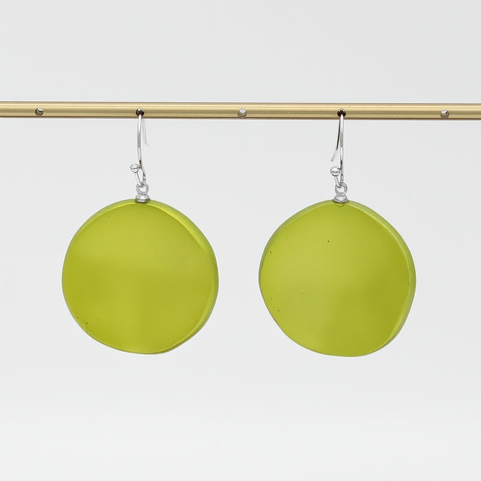 Lime Opaline Drift Earring - Sylca Designs - Chunky Jewelry