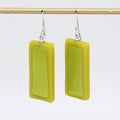 Lime Sloan Rectangular Earrings - Sylca Designs - Chunky Jewelry