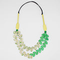 Lime Speckled Bead Necklace - Sylca Designs - Chunky Jewelry