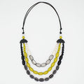 Lime Tenley Wrapped Bead Necklace - Sylca Designs - Chunky Jewelry