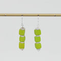 Lime Zuba Cube Earring - Sylca Designs - Chunky Jewelry