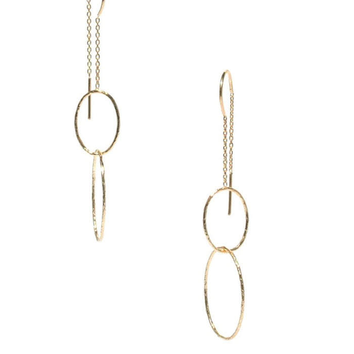 Loop Hooks Gold crafted in premium gold vermeil over 925 sterling silver with elegant looped hook earring design.