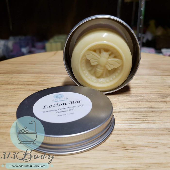 Lotion Bar with Beeswax, Cocoa Butter, Coconut Oil, and Vitamin E