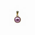 10mm pink mabe pearl pendant bezel set in gold vermeil by Lush Designs Jewellery Broome