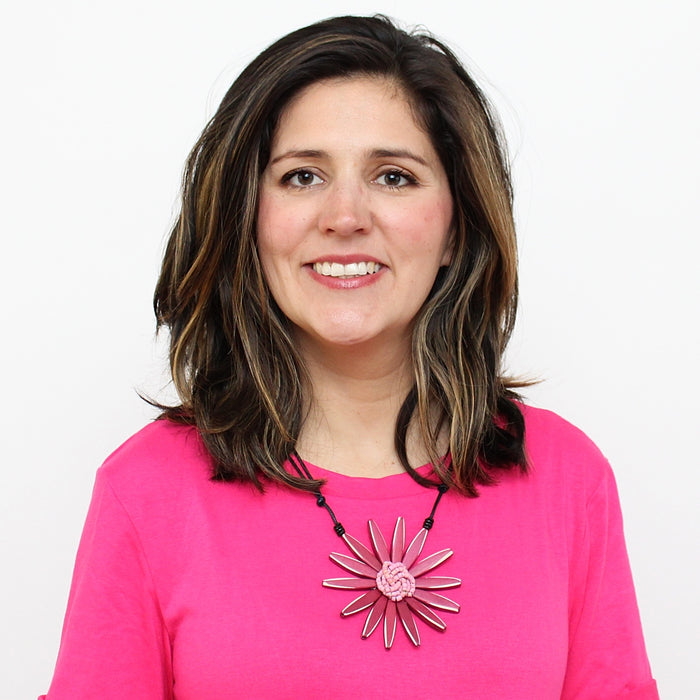 Magenta Amaya Flower Statement Necklace - Sylca Designs - Chunky Jewelry