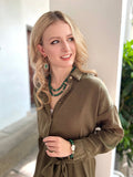 Malachite Double Layers Stunning Necklace HN026 - FARRA