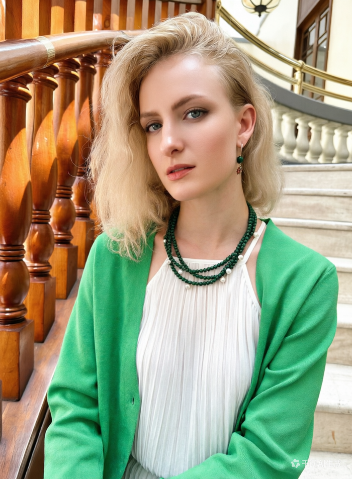 Malachite & Freshwater Pearls Triple Strands Necklace KN028