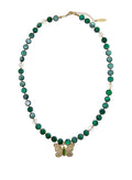 Malachite With Butterfly Pendant Necklace PN063
