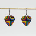 Mariee Multi Color Circles Heart Earring - Sylca Designs - Chunky Jewelry
