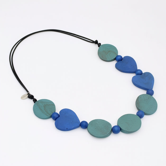Marina Blue Heartgrain Necklace
