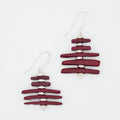 Maroon Simply Stacked Earrings