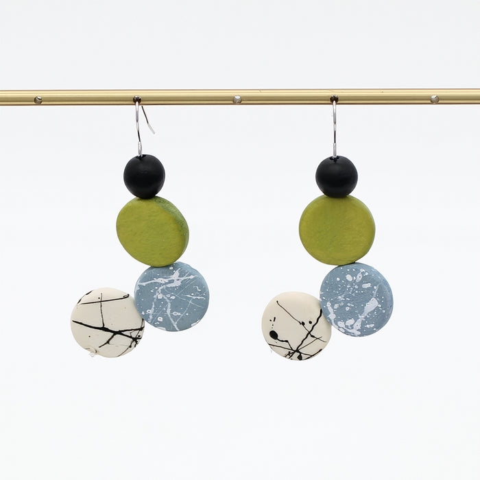 Meadow Mosaic Wooden Earring