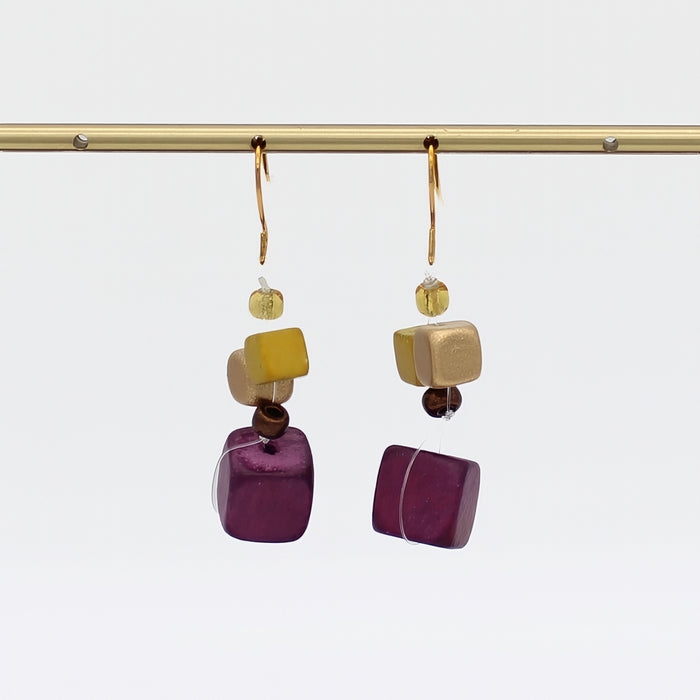 Merlot Lia Drop Earrings - Sylca Designs - Chunky Jewelry