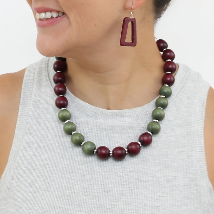 Merlot Moss Statement Necklace
