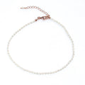 Mermaids Treasure pearl anklet in rose gold vermeil with genuine freshwater pearls